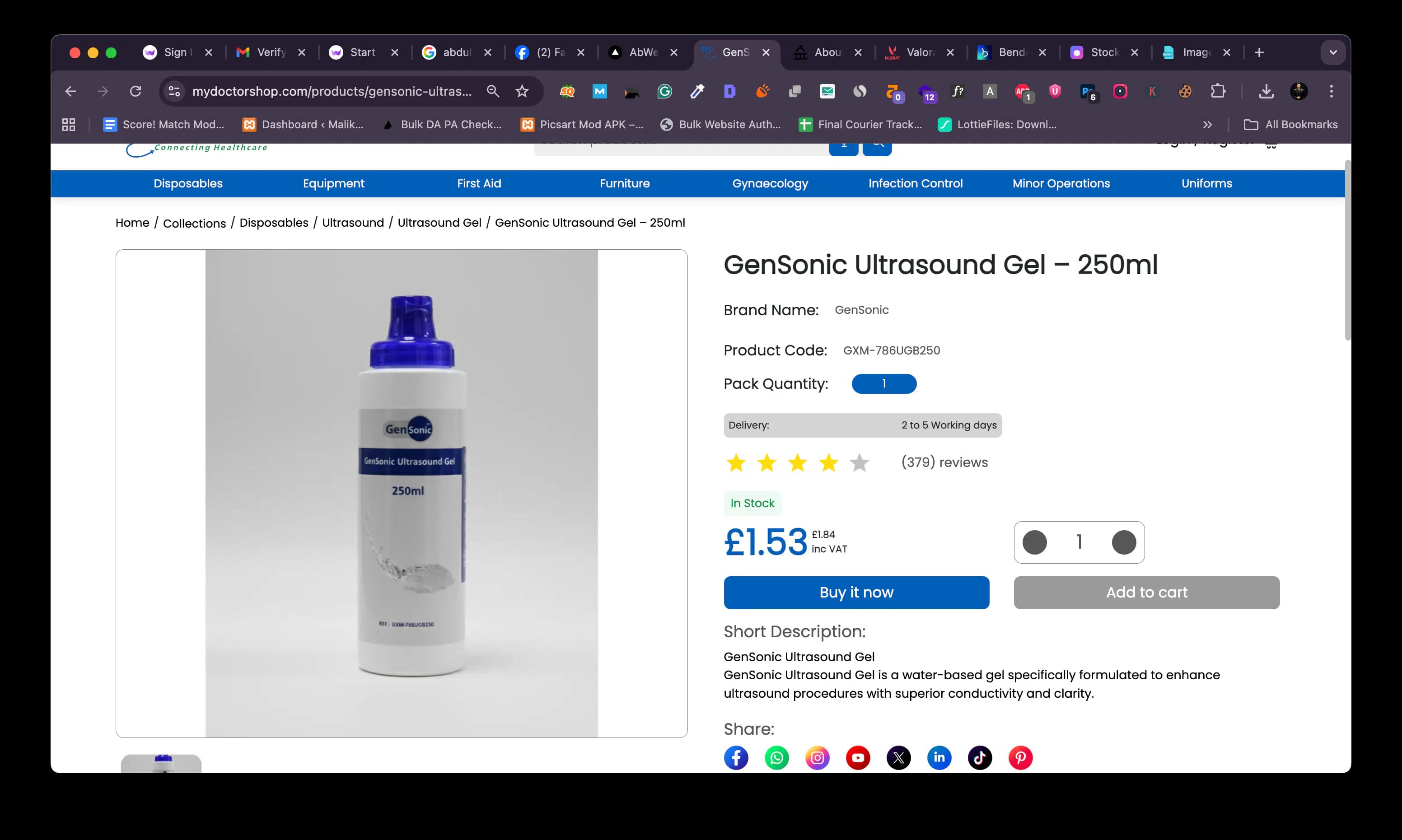 My Doctor Shop storefront, a Next.js healthcare e-commerce site with product search and checkout